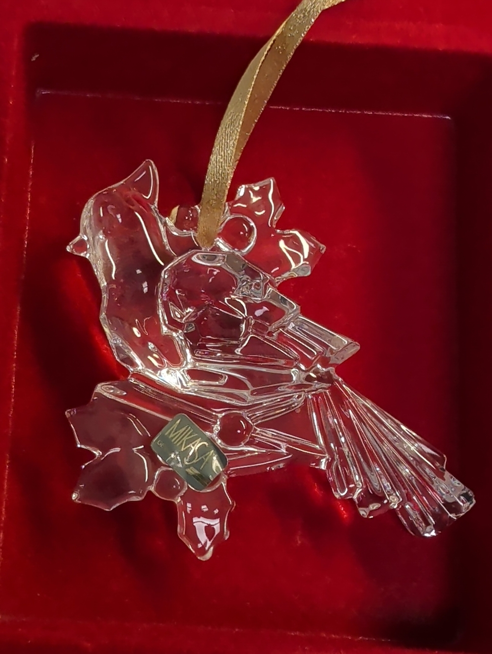 Mikasa Clear Crystal Bird Ornament - Clear